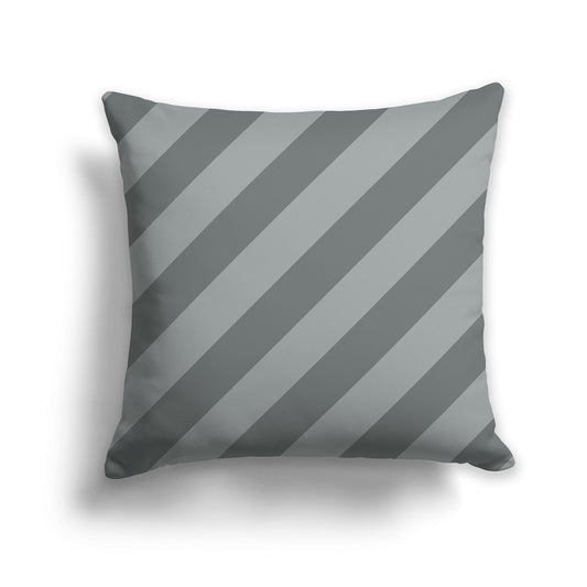 Square Throw Pillow  with Two-tone Green Diagonal Bars