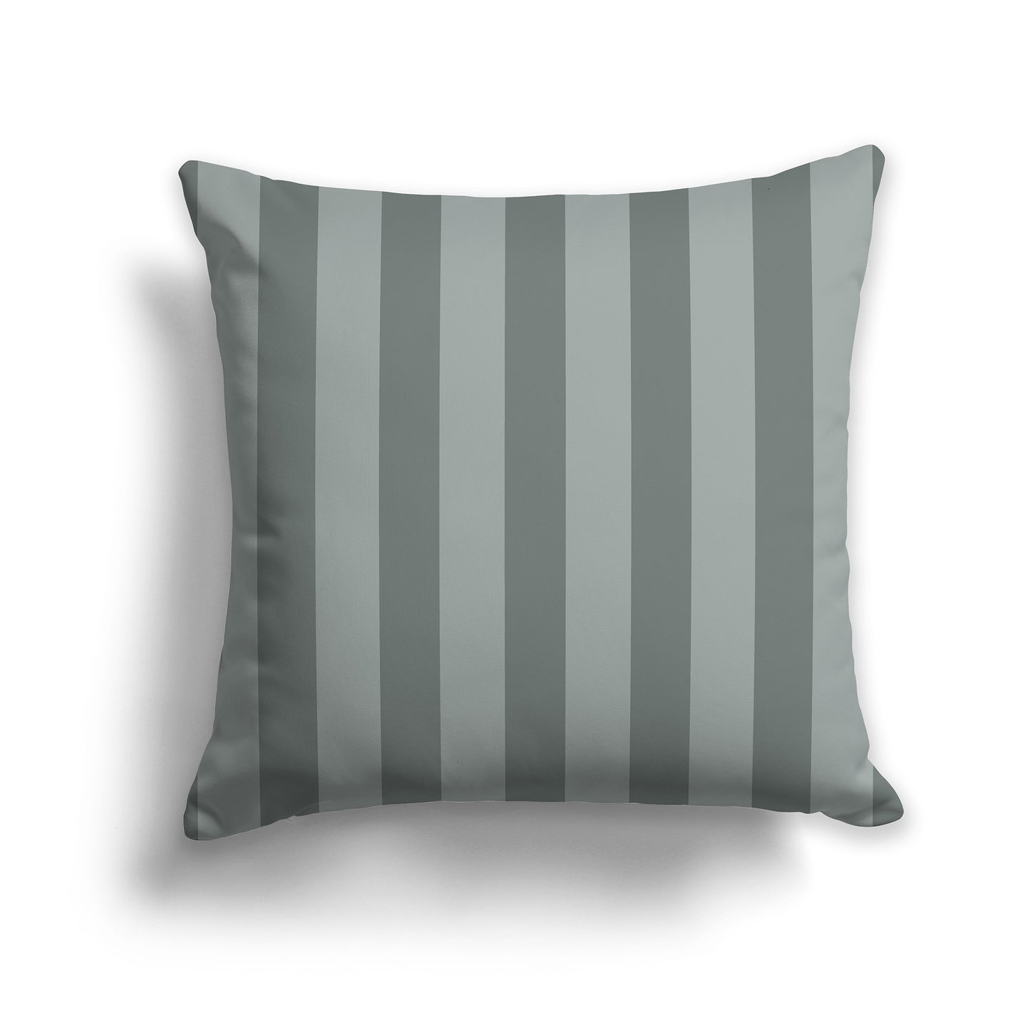 16 inch Throw Pillow with Two-tone Green Vertical Bars