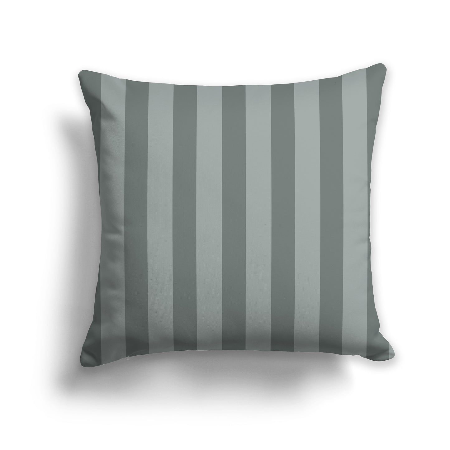 18 inch Throw Pillow with Two-tone Green Vertical Bars