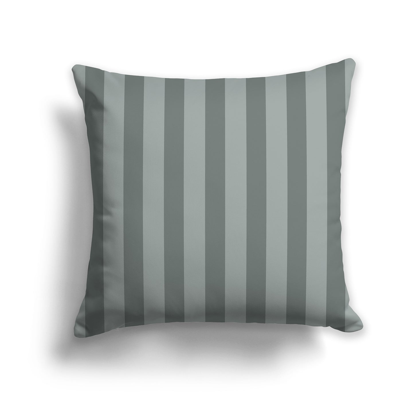 20 inch Throw Pillow with Two-tone Green Vertical Bars