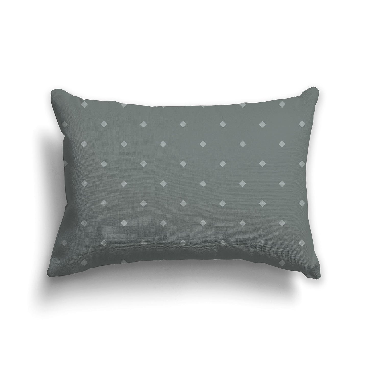 20x14 inch Lumbar Green Throw Pillow with Large Medium Green Diamond Pattern