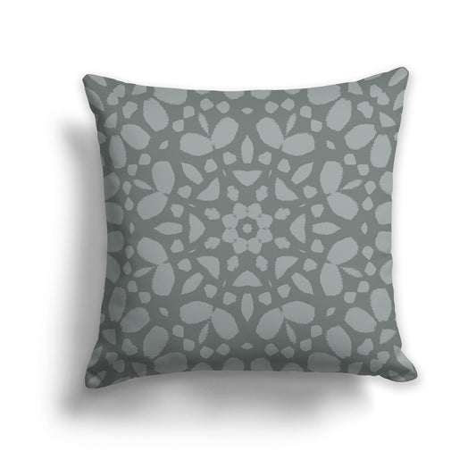 Green Square Throw Pillow with Large Medium Green  Circular Graphic