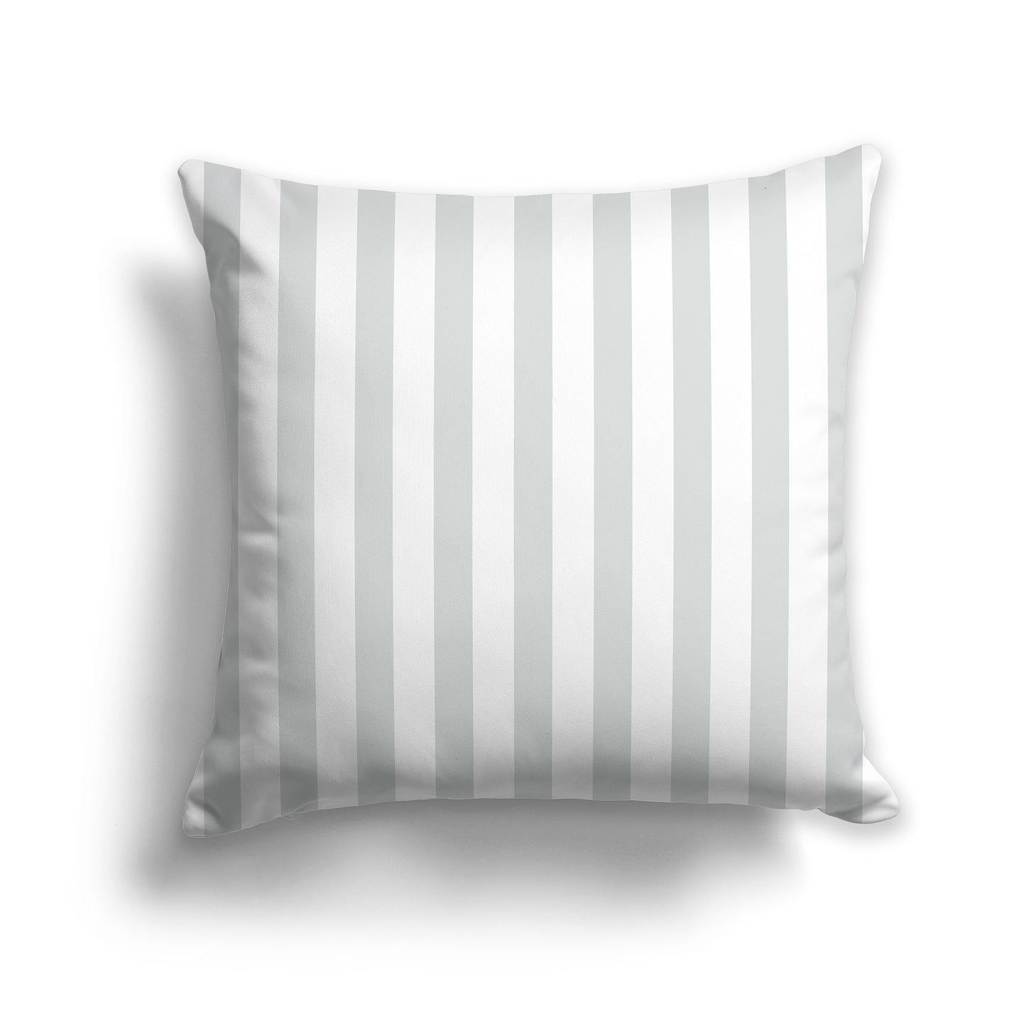 26 inch Throw Pillow with Pale Grey and White Vertical Bars