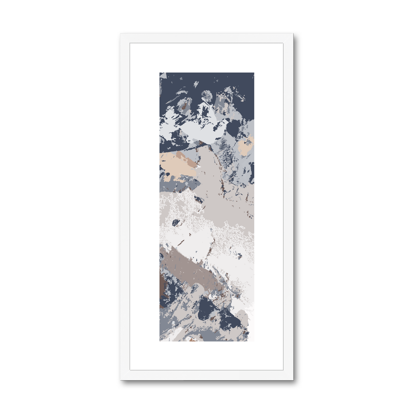 Framed Graphic Art Print, White Mat - 12x24 inches | FP-1220-7689