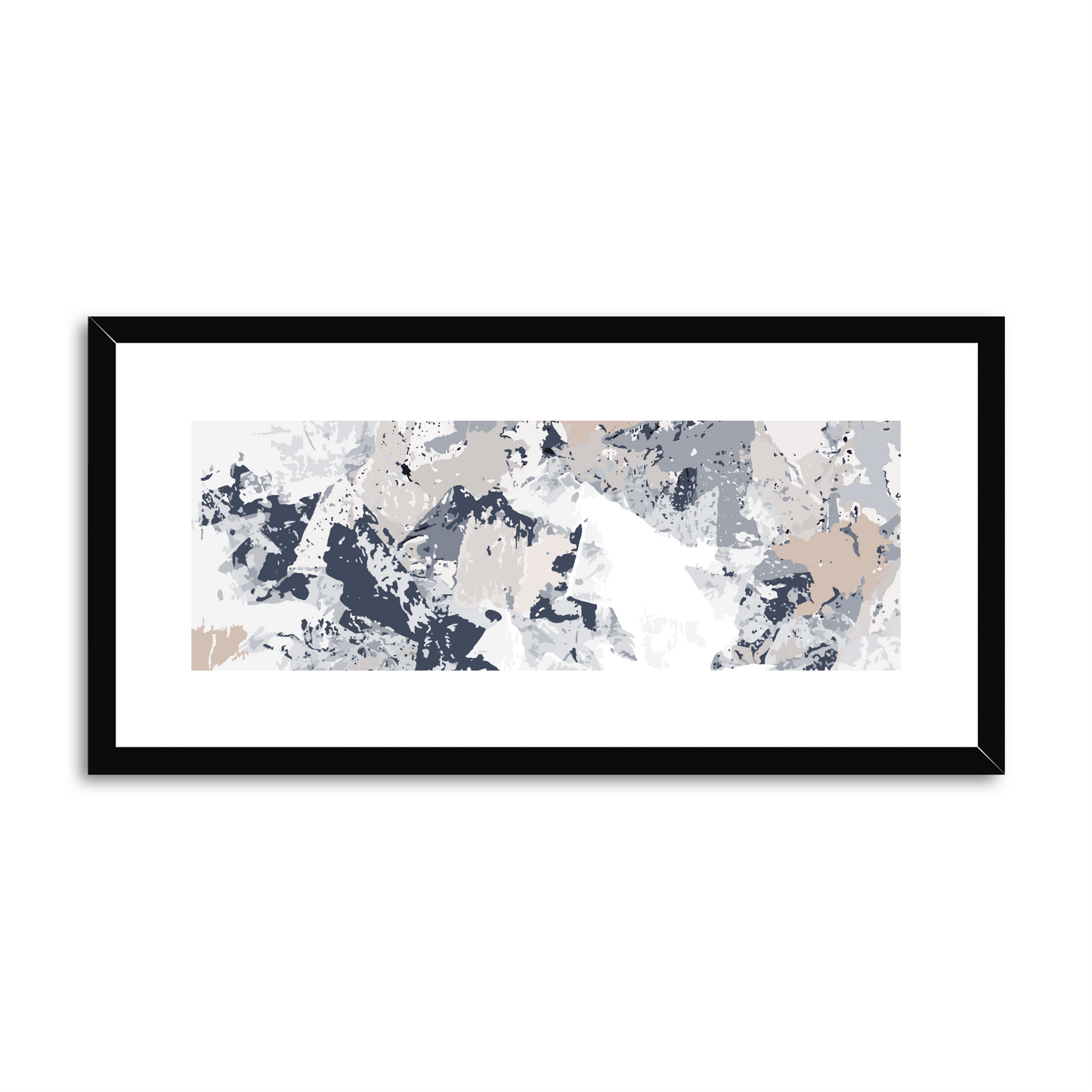 Framed Graphic Art Print, White Mat - 12x24 inches | FP-1220-7695