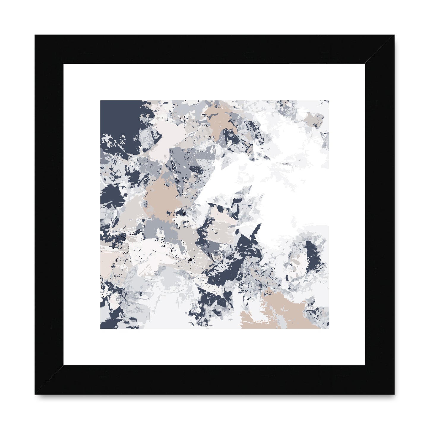 Framed Graphic Art Print, White Mat - 8x8 12x12 16x16 20x20 24x24 28x28 inches | FPS-1220-7695