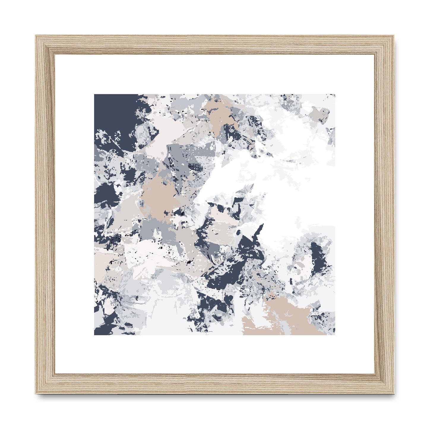 Framed Graphic Art Print, White Mat - 8x8 12x12 16x16 20x20 24x24 28x28 inches | FPS-1220-7695