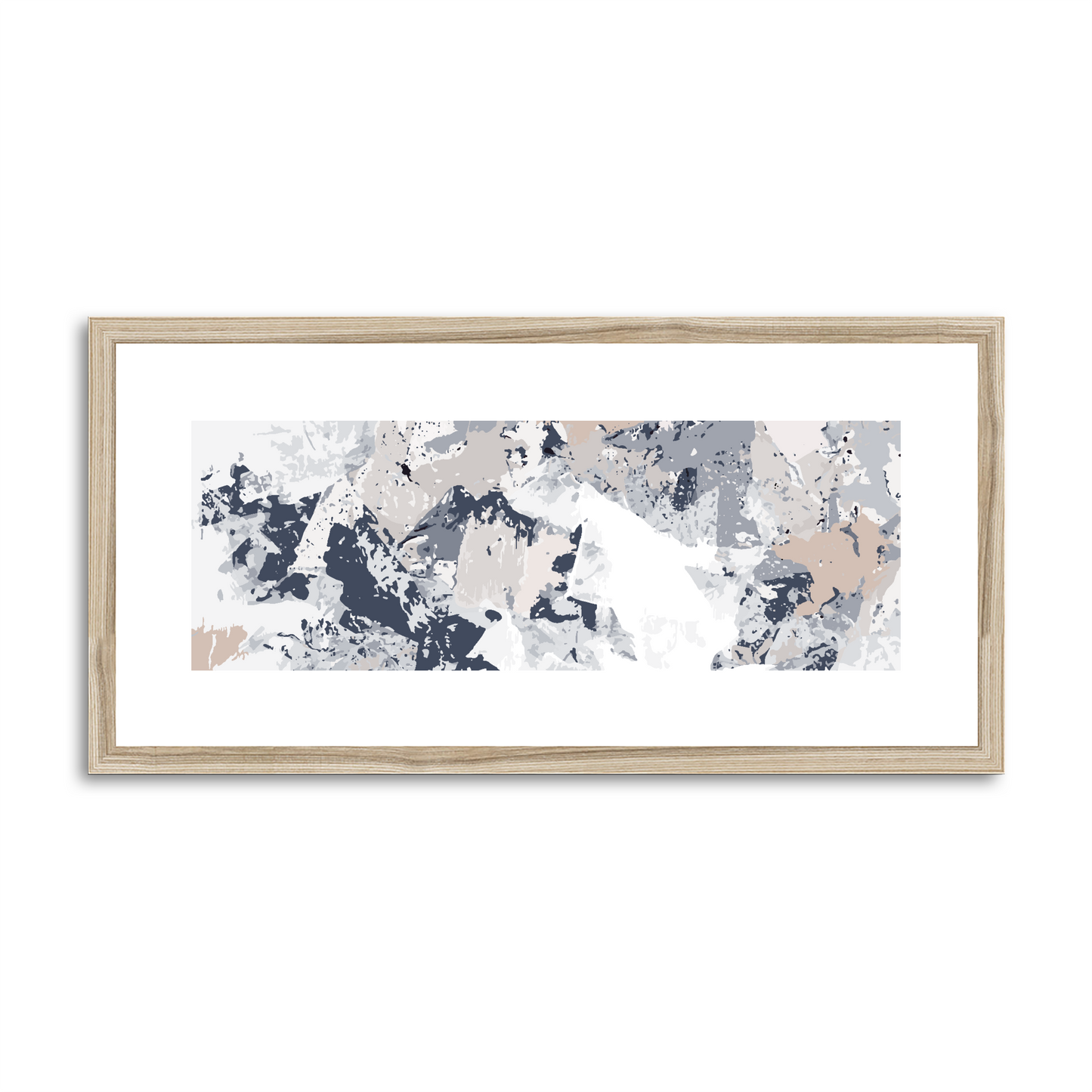 Framed Graphic Art Print, White Mat - 12x24 inches | FP-1220-7695