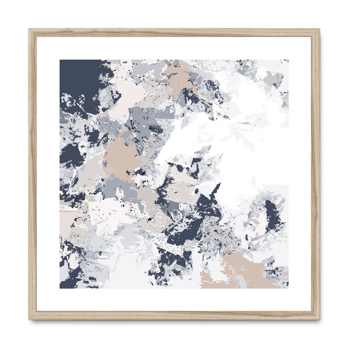 Framed Graphic Art Print, White Mat - 8x8 12x12 16x16 20x20 24x24 28x28 inches | FPS-1220-7695
