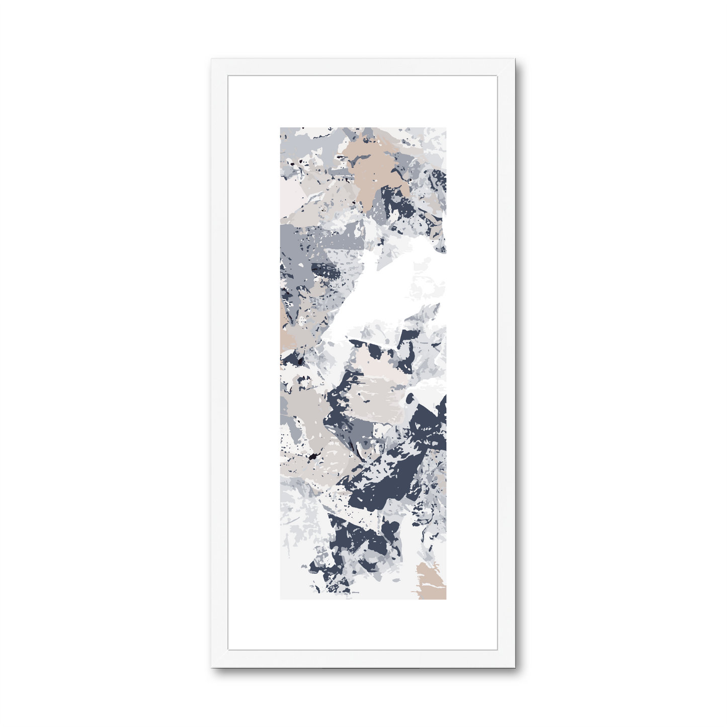 Framed Graphic Art Print, White Mat - 12x24 inches | FP-1220-7695