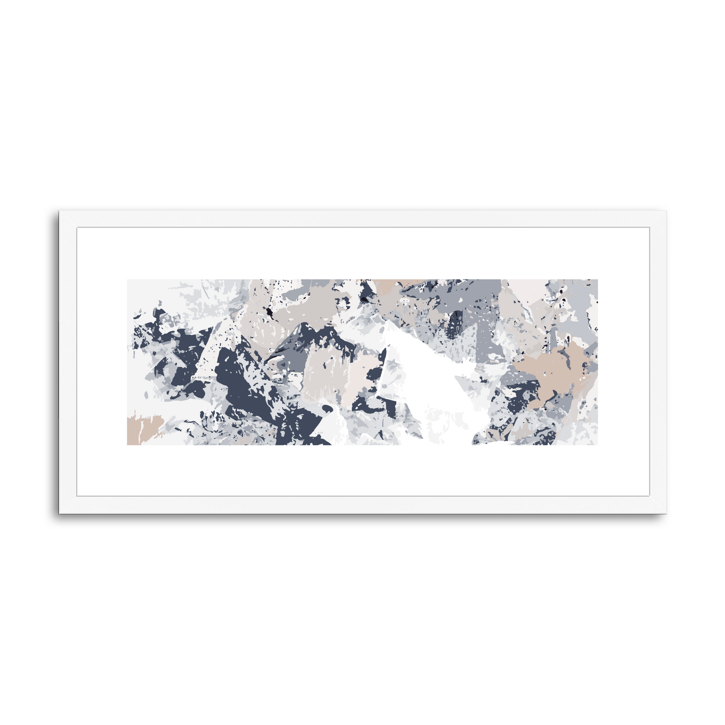 Framed Graphic Art Print, White Mat - 12x24 inches | FP-1220-7695