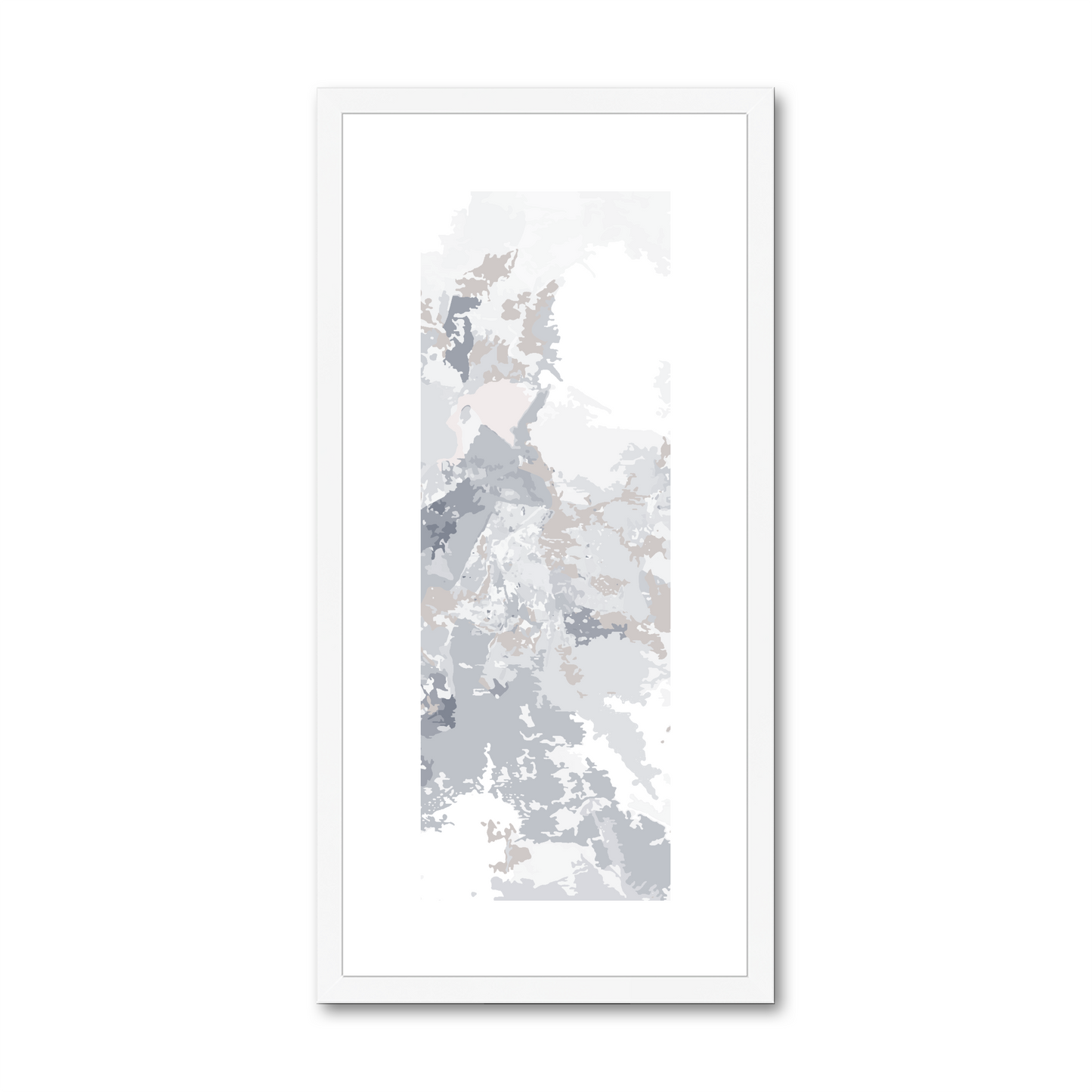 Framed Graphic Art Print, White Mat - 12x24 inches | FP-1220-7698
