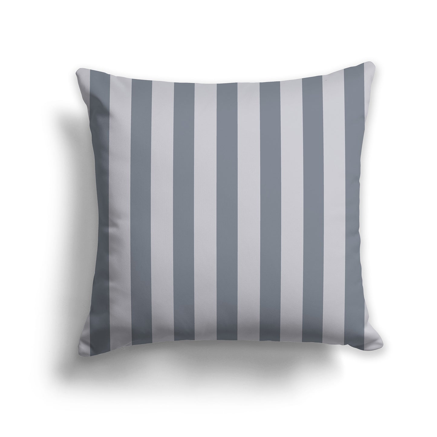 20 inch Throw Pillow with Grey and White Vertical Bars