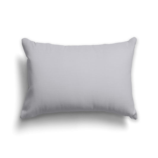 Solid Light Grey Throw Pillow | Faux Suede | 20 x 14 inches