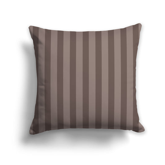 26 inch Throw Pillow with Two-tone Brown Vertical Bars
