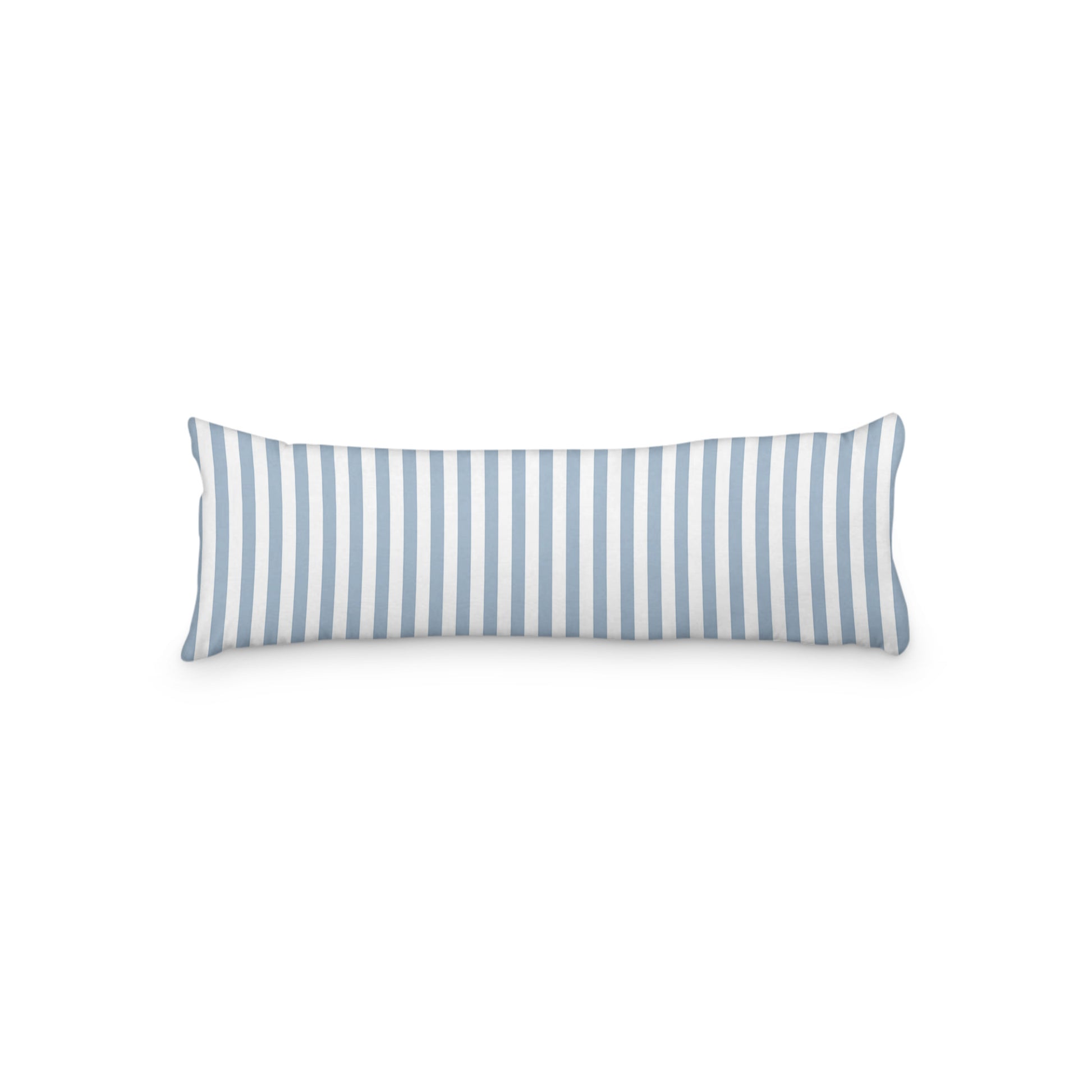 White Microfiber Body Pillow with Blue Bars, MFBP-1231-051,  20 x 54 inches