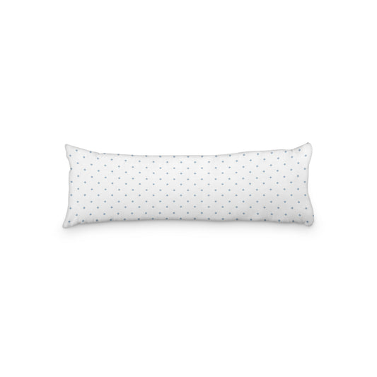 White Microfiber Body Pillow with Blue Diamonds, MFBP-1231-101,  20 x 54 inches