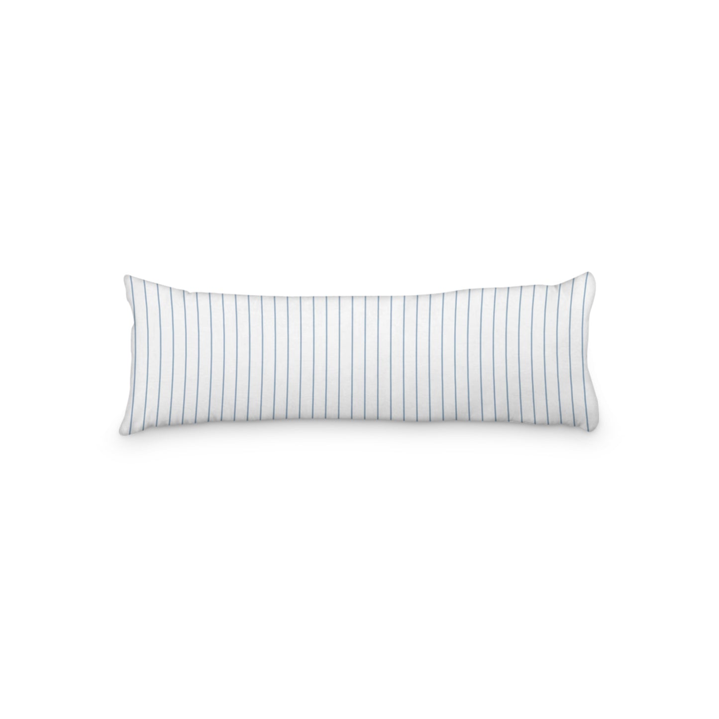 White Microfiber Body Pillow with Fine Blue Stripes, MFBP-1231-151,  20 x 54 inches