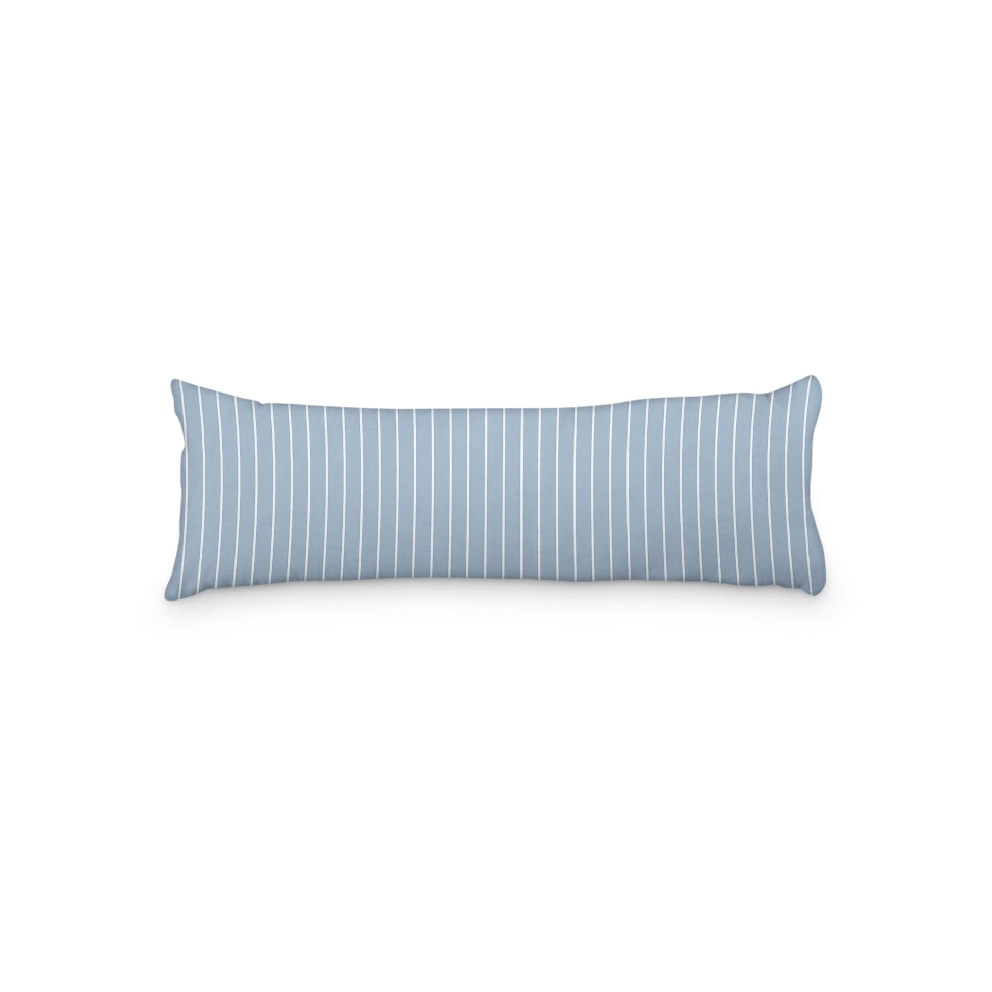 Blue Microfiber Body Pillow with Fine White Stripes, MFBP-1231-152,  20 x 54 inches