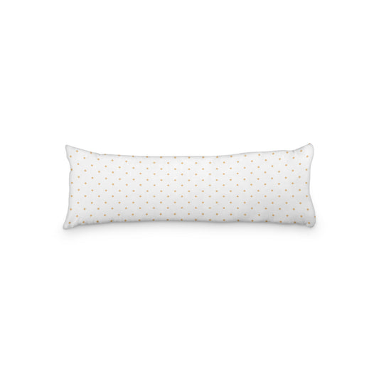 White Microfiber Body Pillow with Pale Orange Diamonds, MFBP-1232-101,  20 x 54 inches