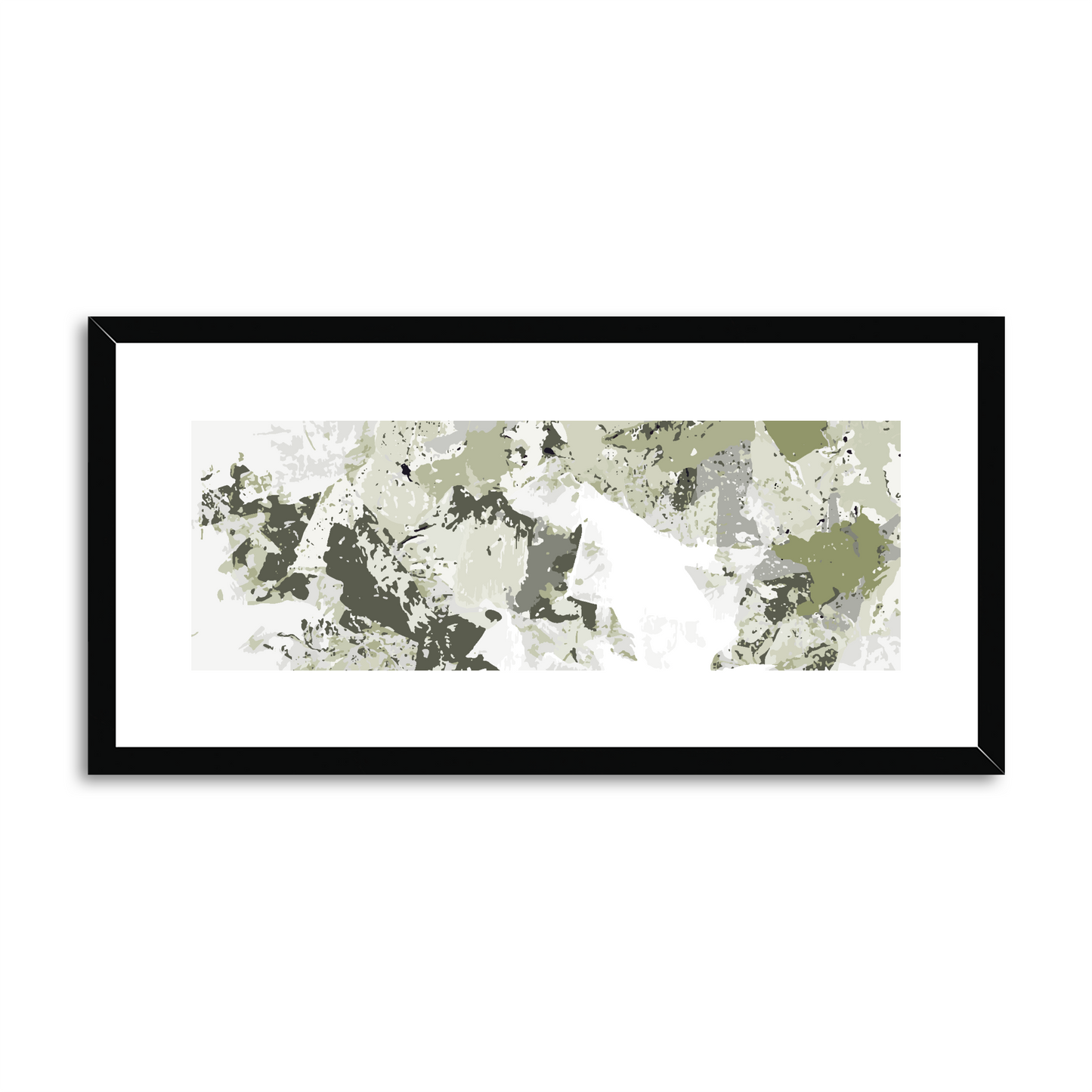Framed Graphic Art Print, White Mat - 12x24 inches | FP-1240-7695