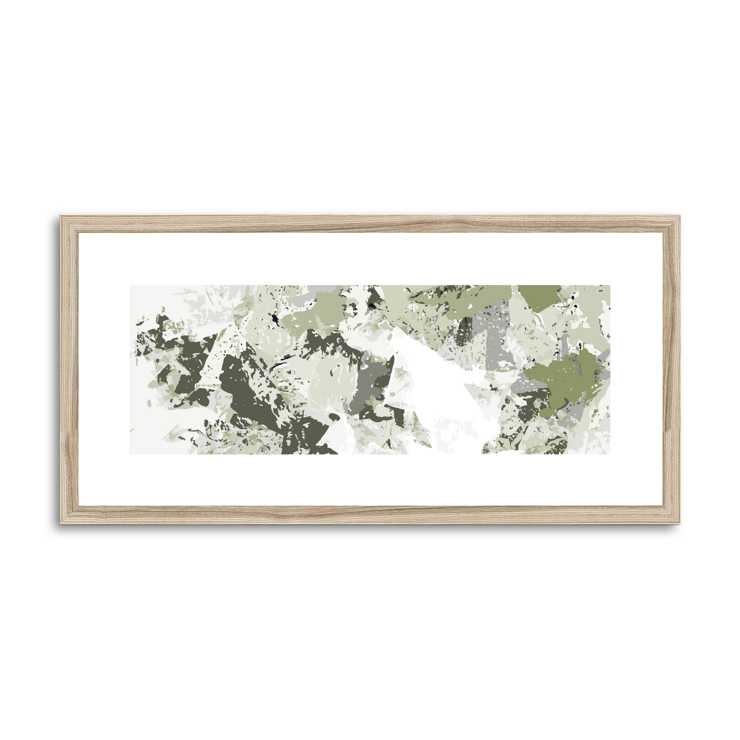 Framed Graphic Art Print, White Mat - 12x24 inches | FP-1240-7695