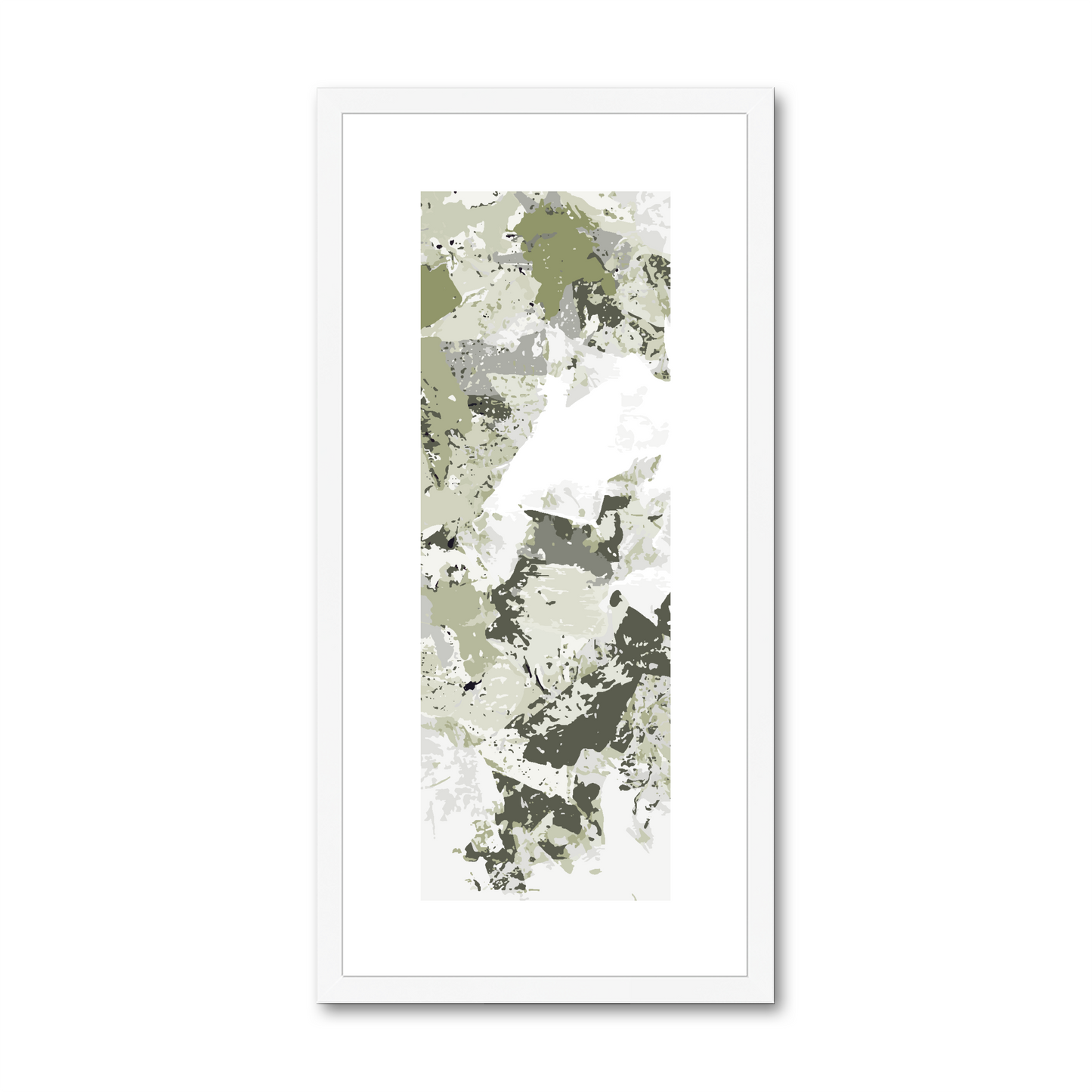 Framed Graphic Art Print, White Mat - 12x24 inches | FP-1240-7695