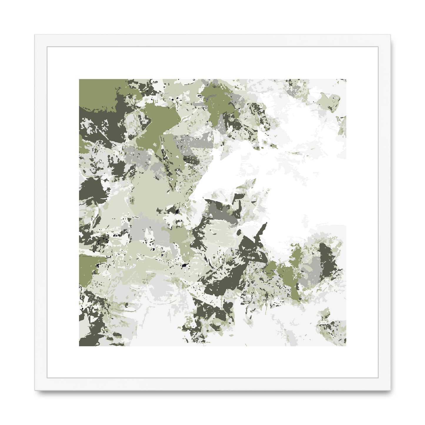 Framed Graphic Art Print, White Mat - 8x8 12x12 16x16 20x20 24x24 28x28 inches | FPS-1240-7695