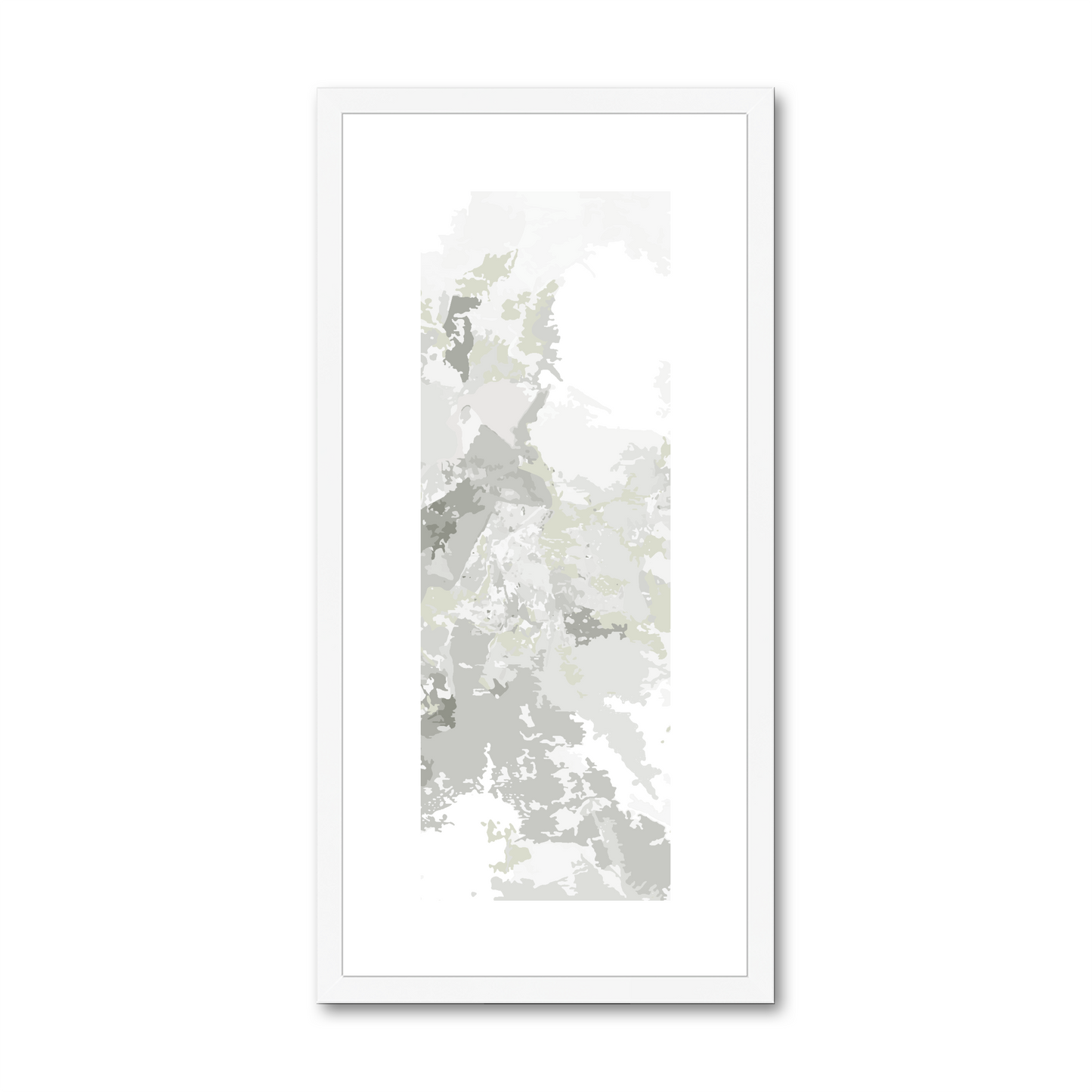 Framed Graphic Art Print, White Mat - 12x24 inches | FP-1240-7698