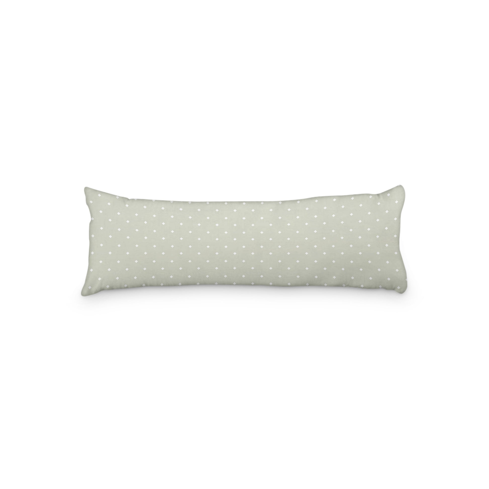 Pale Green Microfiber Body Pillow with White Diamonds, MFBP-1241-102,  20 x 54 inches
