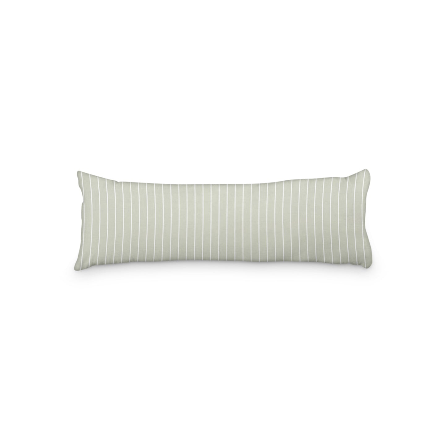 Pale Green Microfiber Body Pillow with Fine White Stripes, MFBP-1241-152,  20 x 54 inches