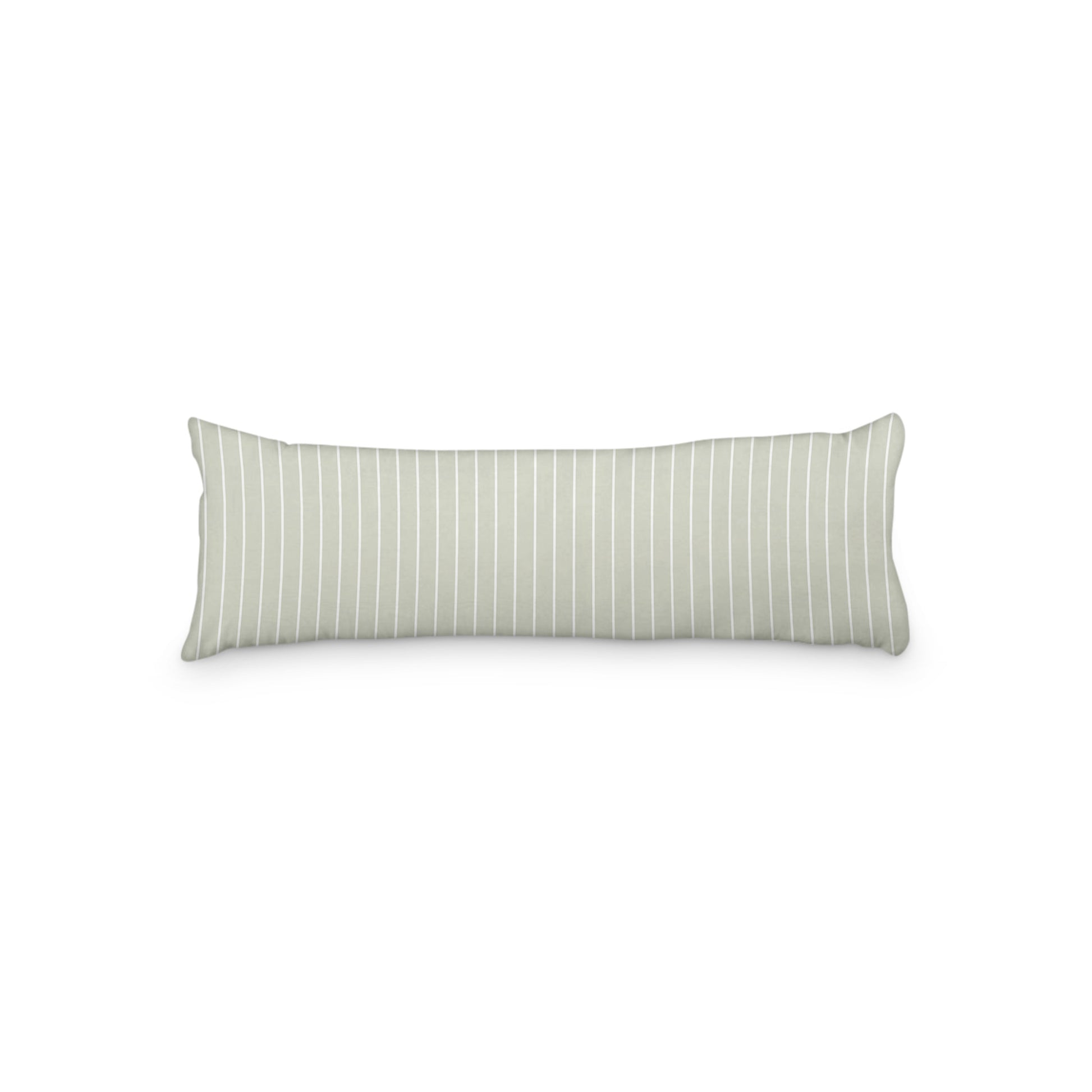 Pale Green Microfiber Body Pillow with Fine White Stripes, MFBP-1241-152,  20 x 54 inches