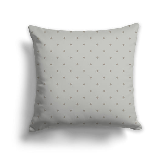 26 inch Grey-green Throw Pillow with Large Brown Diamond Pattern