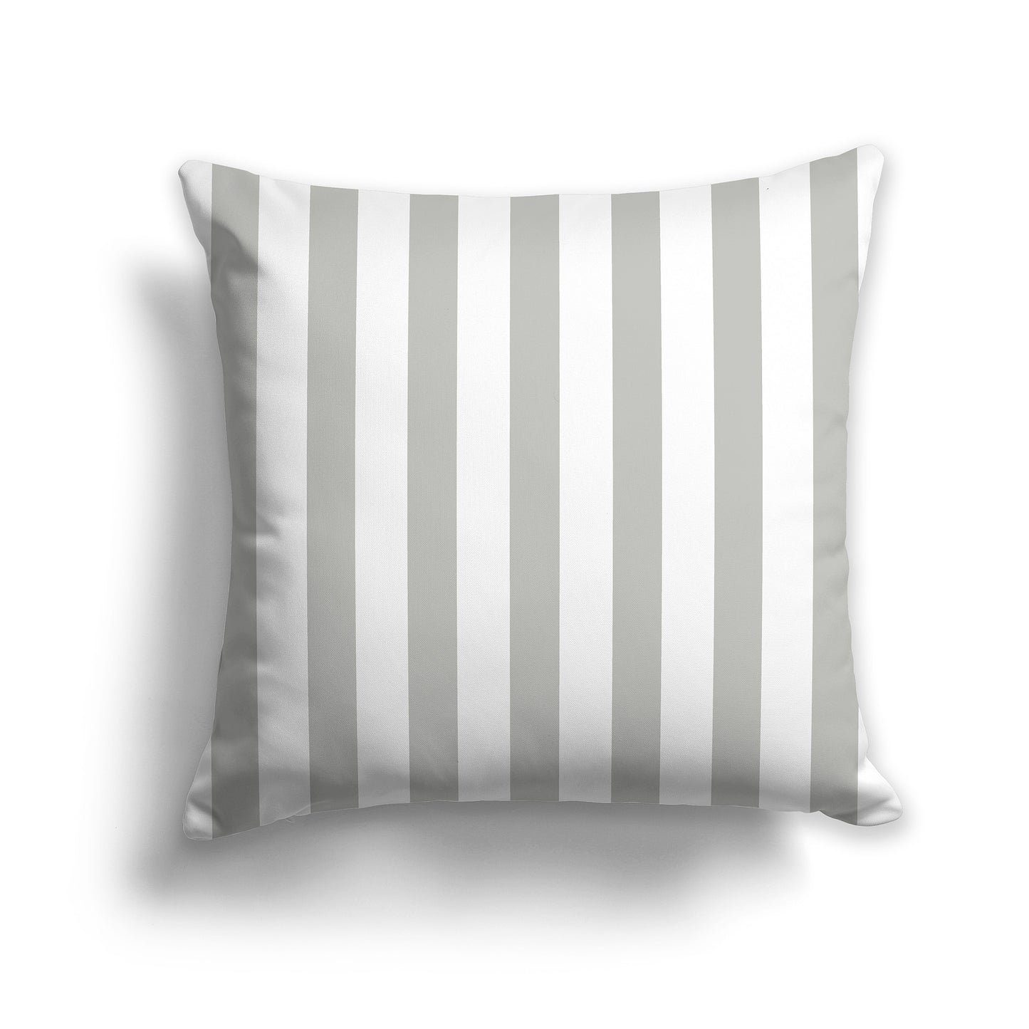 20 inch Throw Pillow with Grey and White Vertical Bars