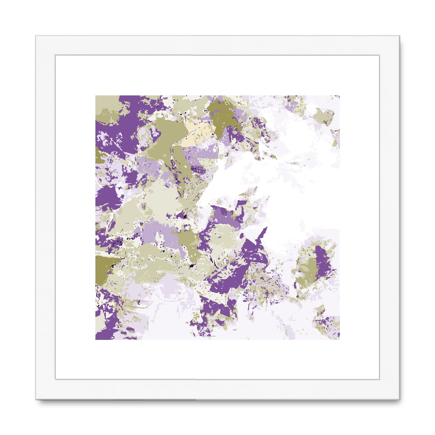 Framed Graphic Art Print, White Mat - 8x8 12x12 16x16 20x20 24x24 28x28 inches | FPS-1250-7695