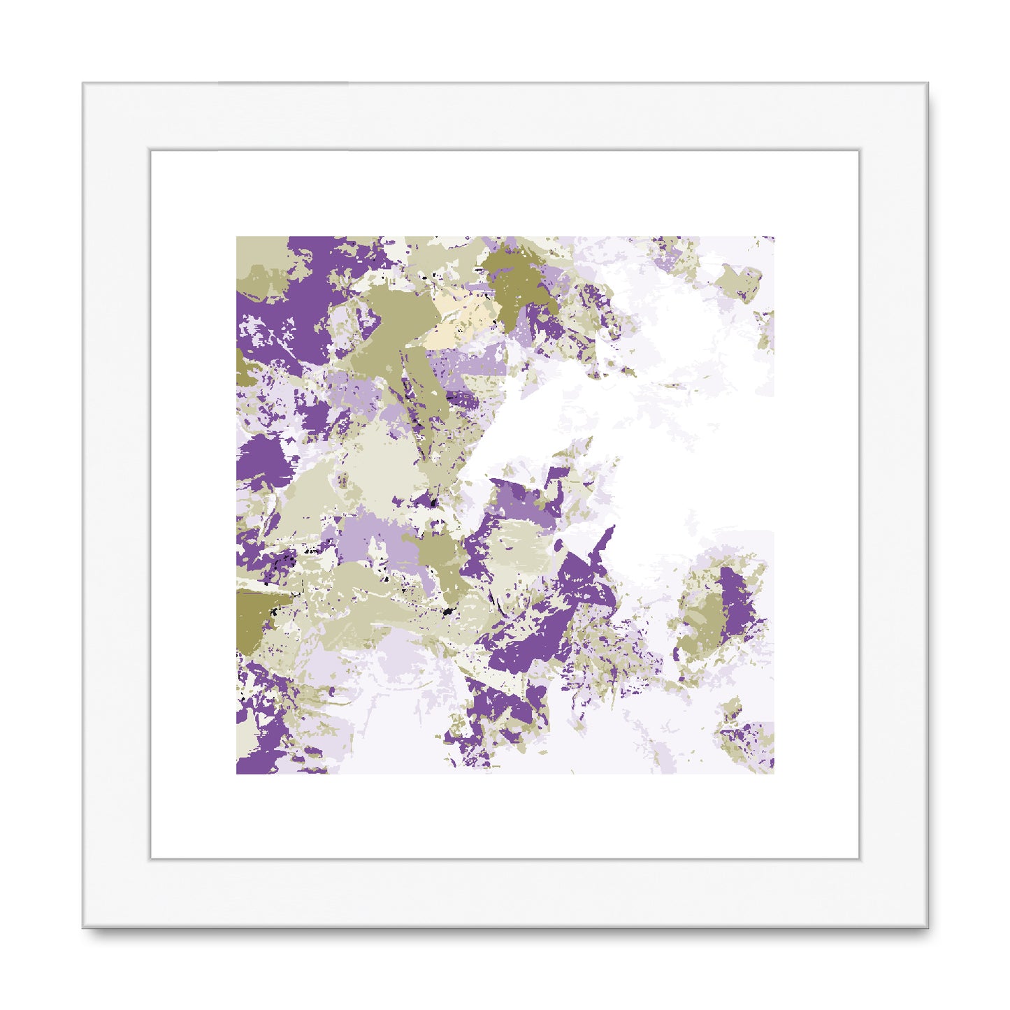 Framed Graphic Art Print, White Mat - 8x8 12x12 16x16 20x20 24x24 28x28 inches | FPS-1250-7695