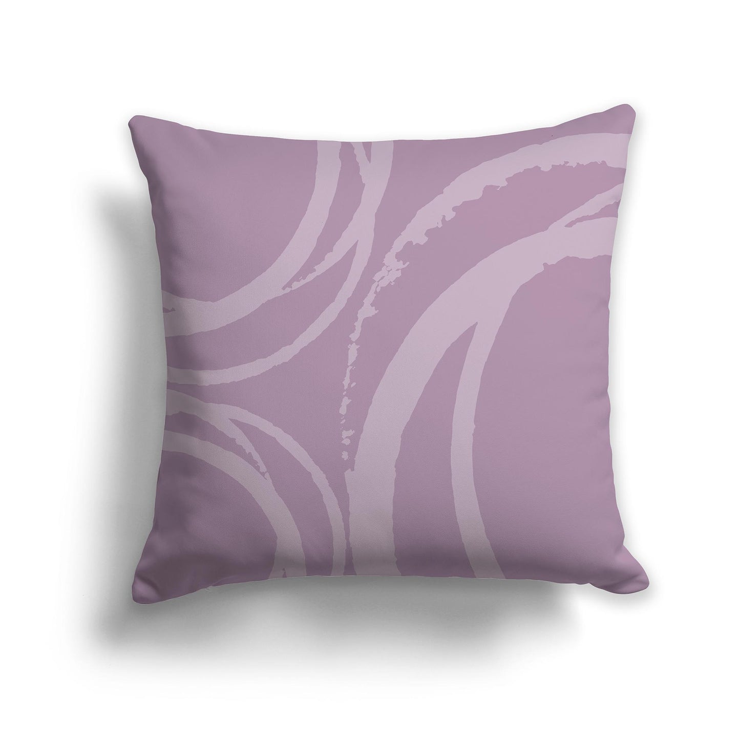 Square Throw Pillow with Two-tone Mauve Abstract Circles