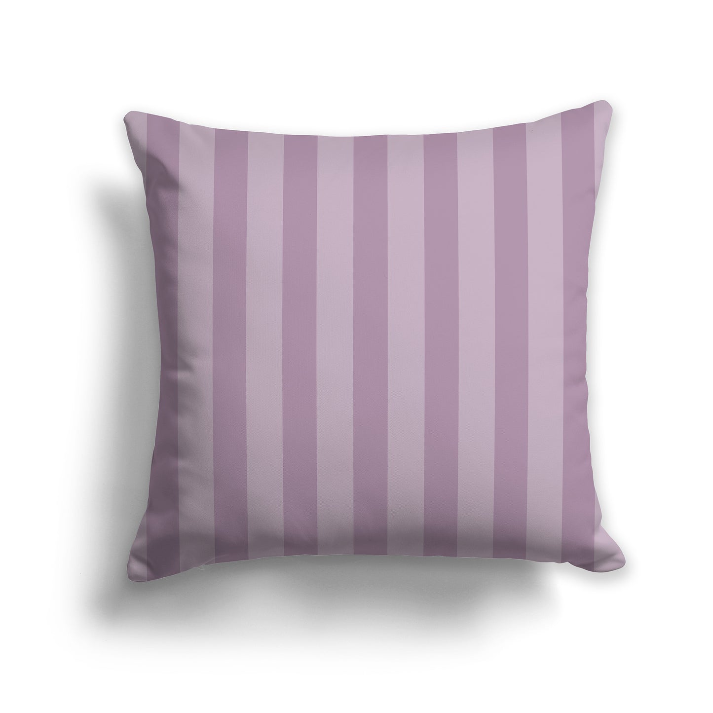 20 inch Throw Pillow with Thick Two-tone Mauve Vertical Bars