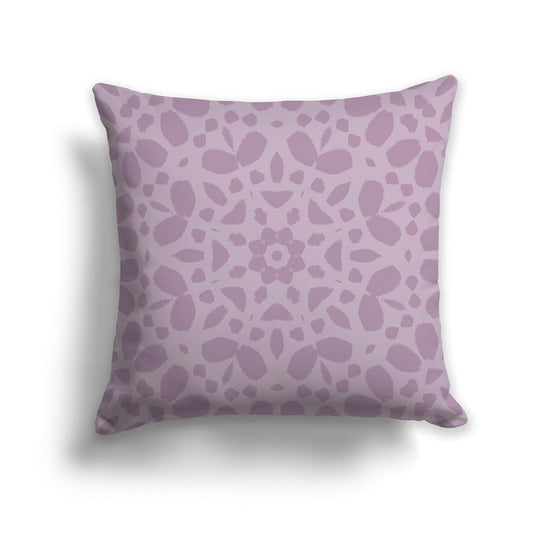 Square Throw Pillow with Large Two-tone Mauve Circular Graphic