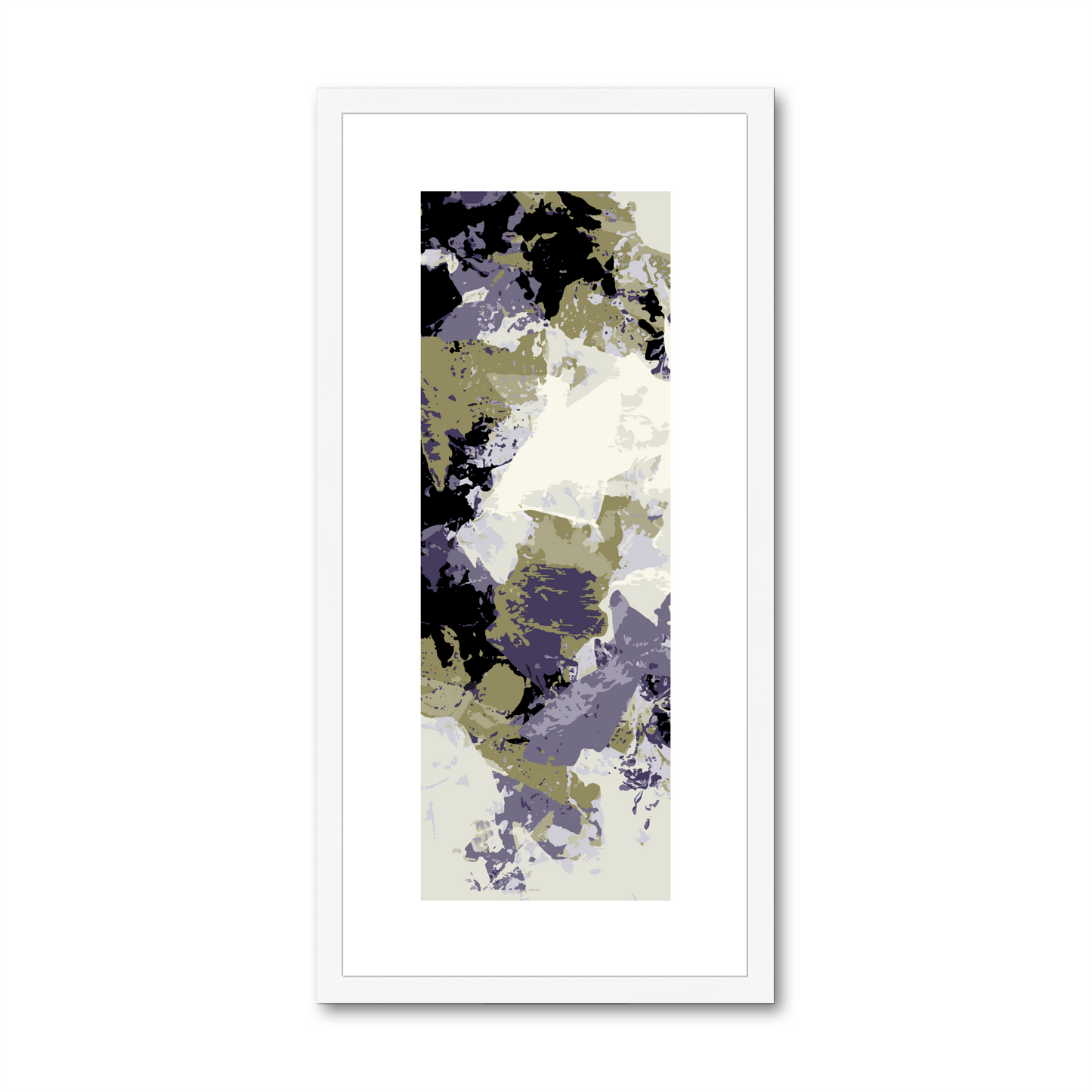 Framed Graphic Art Print, White Mat - 12x24 inches | FP-1260-7695