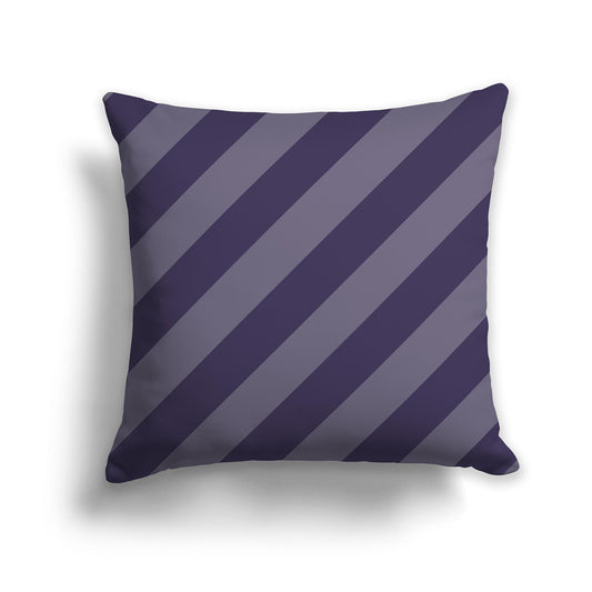 Square Throw Pillow with Two-tone Purple Diagonal Bars