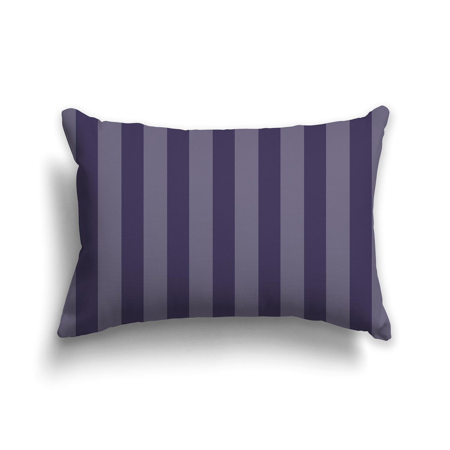 20x14 inch Lumbar Throw Pillow with Thick Two-tone Purple Vertical Bars