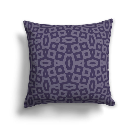 26 inch Throw Pillow with Two-tone Purple Geometric Pattern