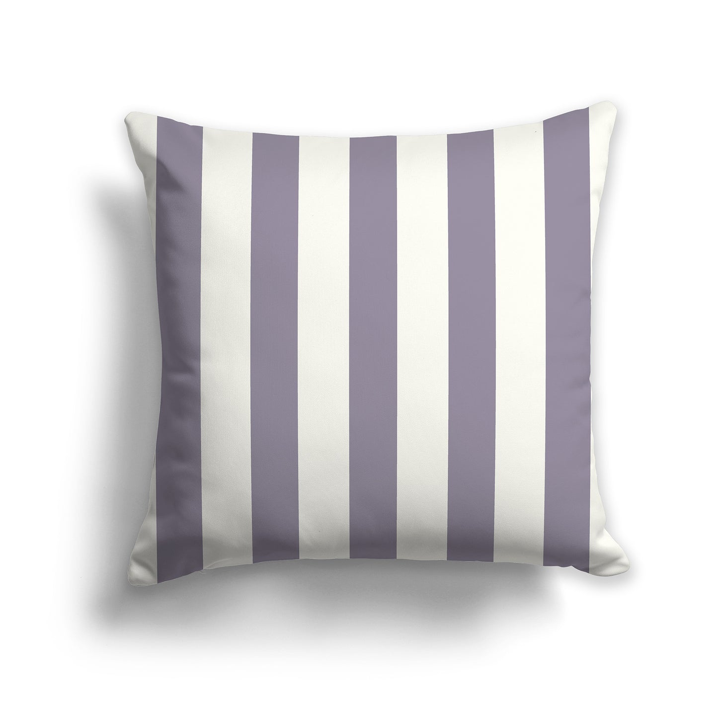 14 inch Throw Pillow with Lavender and Cream Vertical Bars