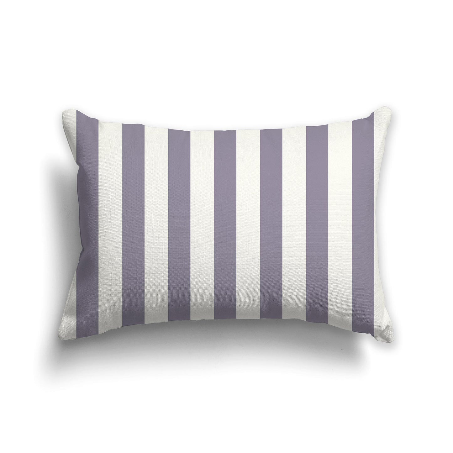 20x14 inch Lumbar Throw Pillow with Thick Lavender and Cream Vertical Bars