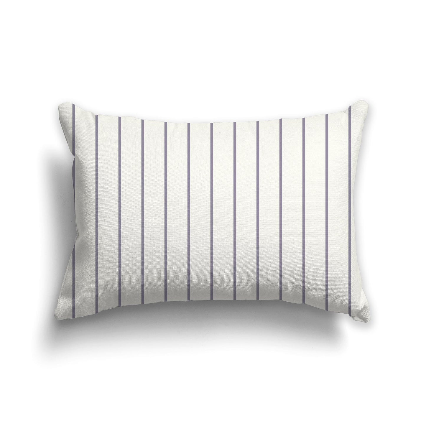 20x14 inch Lumbar Throw Pillow with Lavender and Cream Thin Vertical Stripe Pattern