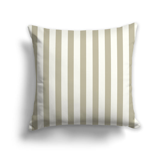 26 inch Throw Pillow with Thick Pastel Green and Cream Vertical Bars