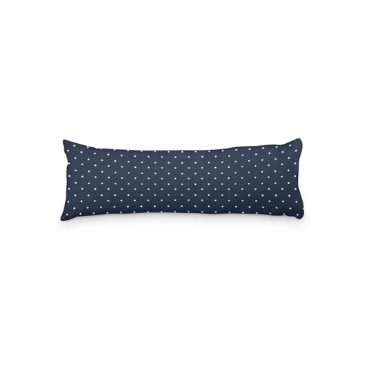Navy Blue Microfiber Body Pillow with Pale Cream Diamonds, MFBP-1273-102,  20 x 54 inches