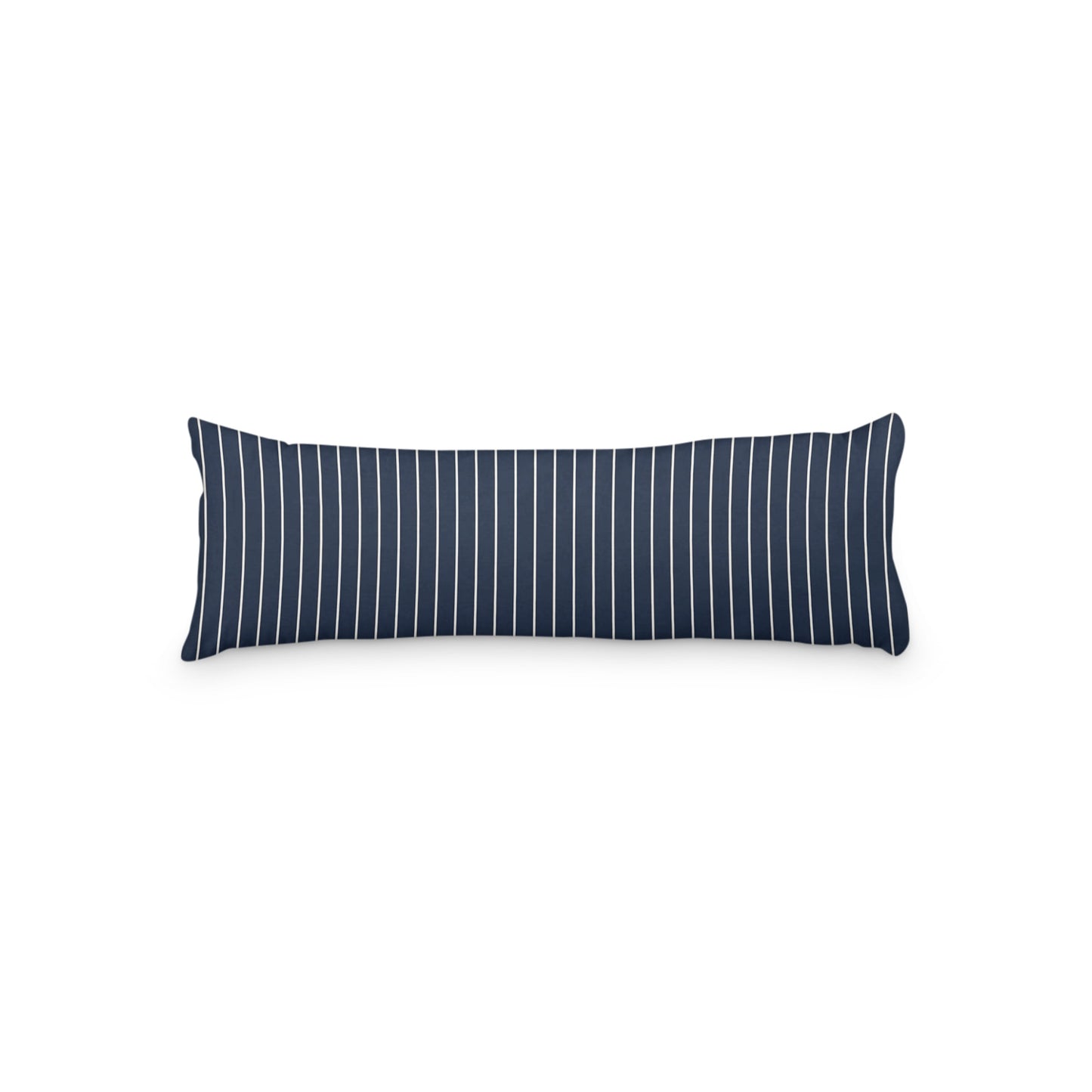 Navy Blue Microfiber Body Pillow with Fine Pale Cream Stripes, MFBP-1273-152,  20 x 54 inches