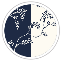 Navy Blue & Pale Cream #1273-181